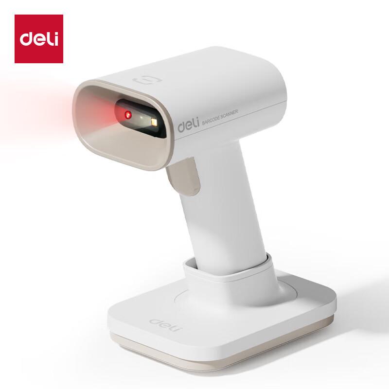 Deli AA002WB Wireless 1D/2D Handheld Barcode Scanner