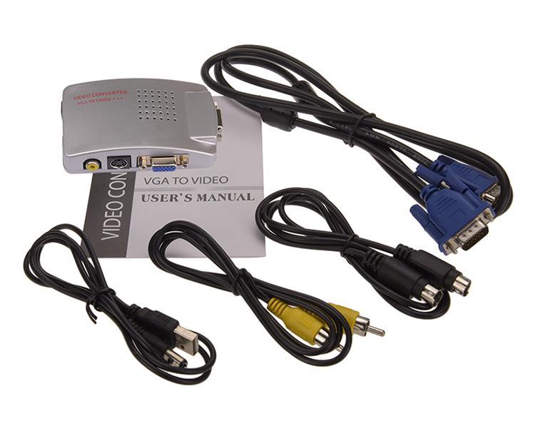 Видеоконвертер AV в VGA/BNC - Адаптер RCA для монитора