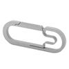 Silver Titanium Keychain Heavy Duty Titanium Carabiner Durable Split Ring Chain  Everyday Carry