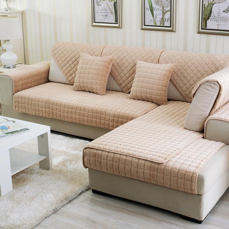 Горячая распродажа внешней торговли Утолщенная плюшевая фланелевая подушка для дивана Нескользящий простой современный чехол-полотенце для кожаного дивана Полный чехол Все включено