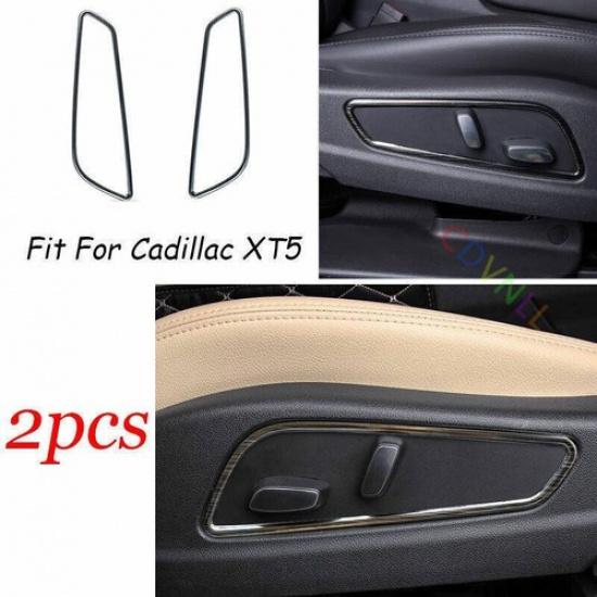 For 2016-2019 2020 Cadillac XT5 Black Steel Seat Adjust Handle Button Frame Trim
