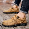 Осень и зима новая ретро уличная повседневная мужская обувь большой размер 48 прошитая маленькая кожаная обувь мужской комфорт