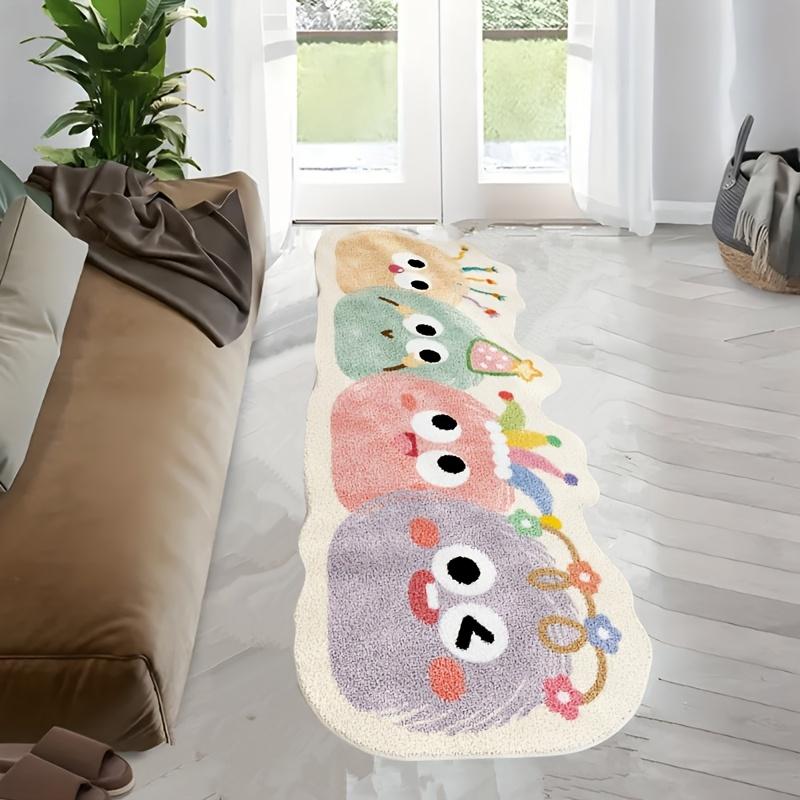Cute Cartoon Carpet Long Carpet Rug Live Room Bedroom Bedside Blanket Welcome Mat Absorbent Bathroom Mat Home Decoration