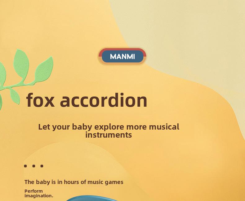 Baby Fox Accordion Rattle Toy for Strollers - Early Education