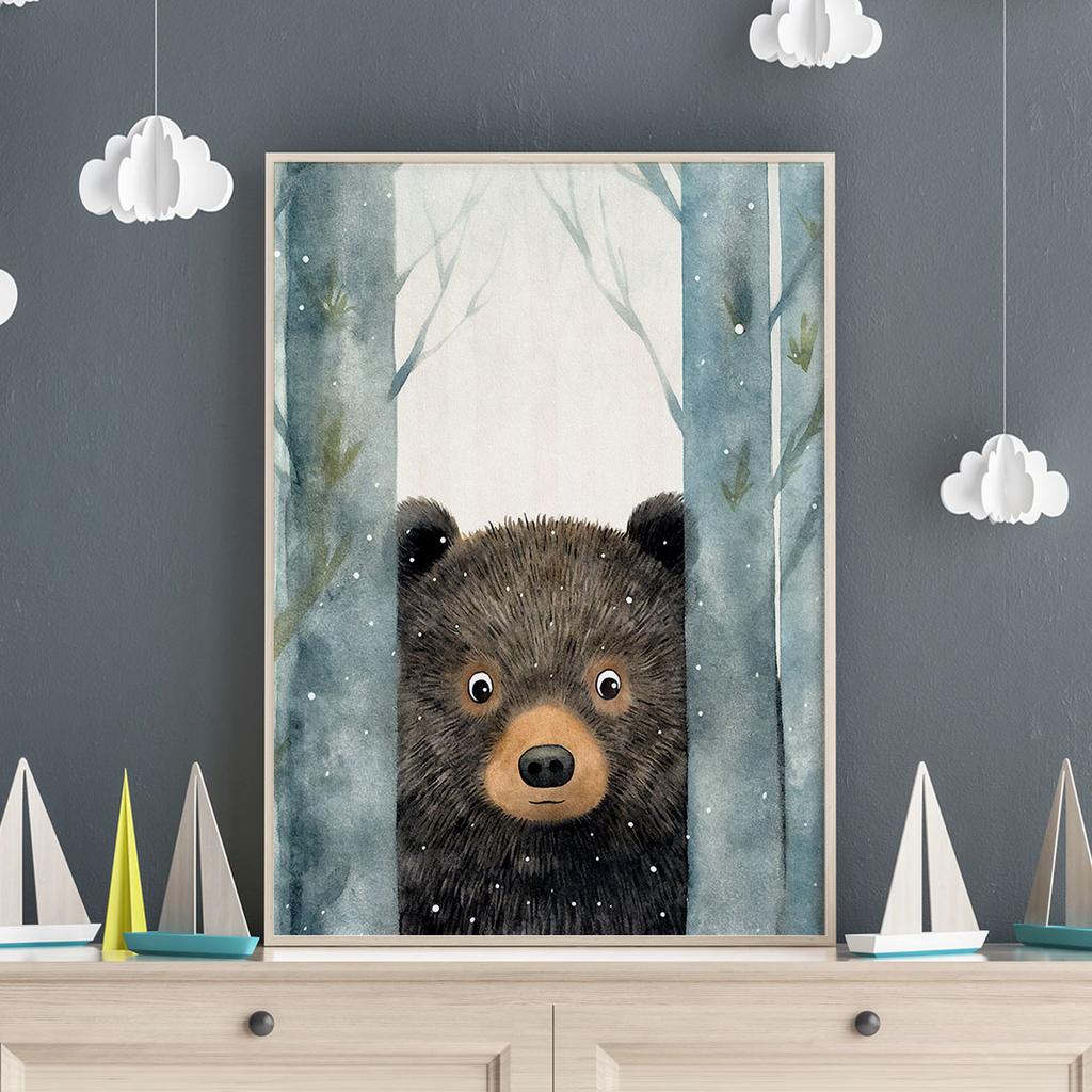 Plakat dla dziecka niedźwiadek