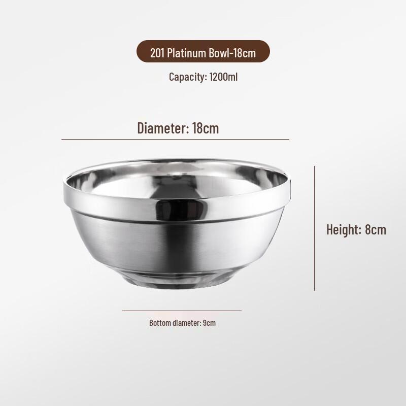 MOLUONA Stainless Steel Double-Wall Insulated Rice Bowl
