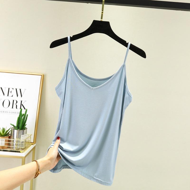 Modal Camisole Women's Sleeveless V-neck Summer Top Base Layer Thin Casual Top Underneath Suspenders Women’s