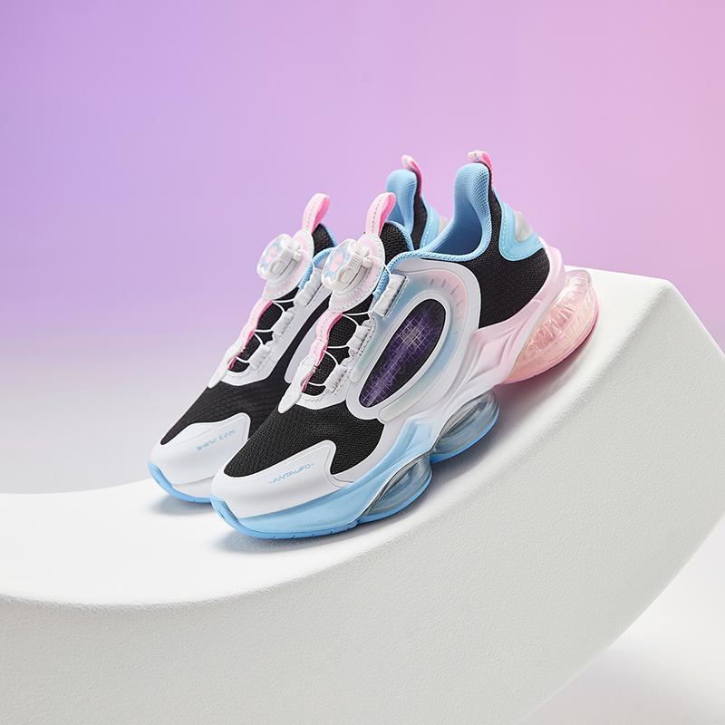 Anta Детские кроссовки UFO 6.0, модные, универсальные, с воздушной подушкой, амортизирующие, прочные, с низким верхом, детские кроссовки, черные, белые, синие 322435583-5