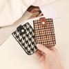Pull-out Type Houndstooth Card Bag Korean Style Short Wallet Mini Card Holders Clutch Women