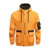 Men's Lightweight Softshell Hooded Jacket Ourdoor Windproof Breathable Multi-pocketed Jackets Water Resistant Hiking Windbreaker Jackets for Men