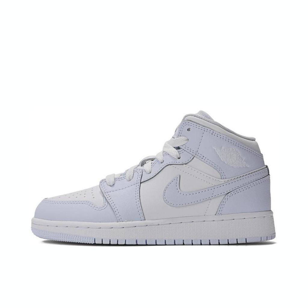 Jordan Air 1 Mid Performance Training Kids Basketball Shoes Light Blue Kids Sneakers FH29450042-25