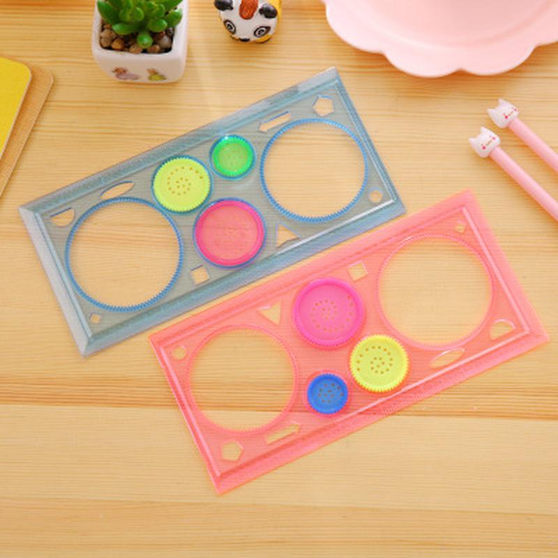 Painting Multi-function Puzzle Spirograph Geometric Ruler Drafting Tools for Students Drawing Toys