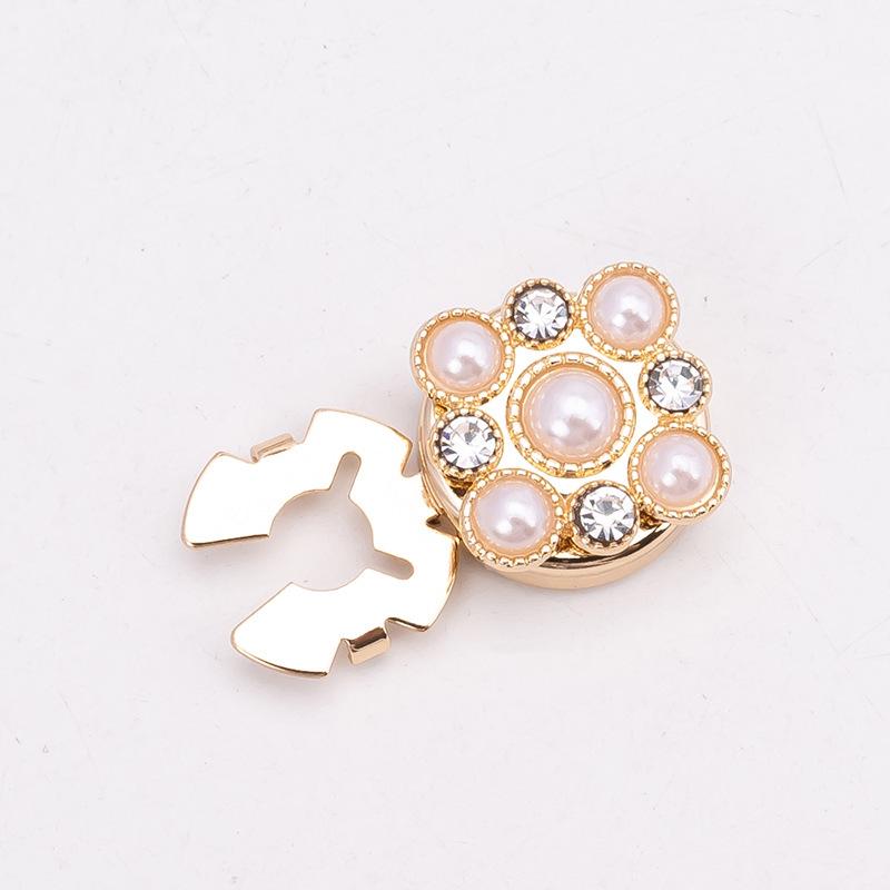 Декоративные запонки и пуговицы для воротника с цветными стразами