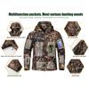 Men's Soft Shell Waterproof Camouflage Hunting Jacket Warm Fleece Lined Hooded Camo Hunt Clothes Military Tactical Coat Outdoor Windbreaker US Size