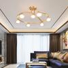 Новые светодиодные потолочные светильники для гостиной, спальни, дома, золотисто-черные от sala, современные светодиодные потолочные светильники для дома, стеклянный абажур