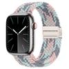 Эластичный радужный нейлоновый плетеный ремешок для Apple Watch с магнитной застежкой