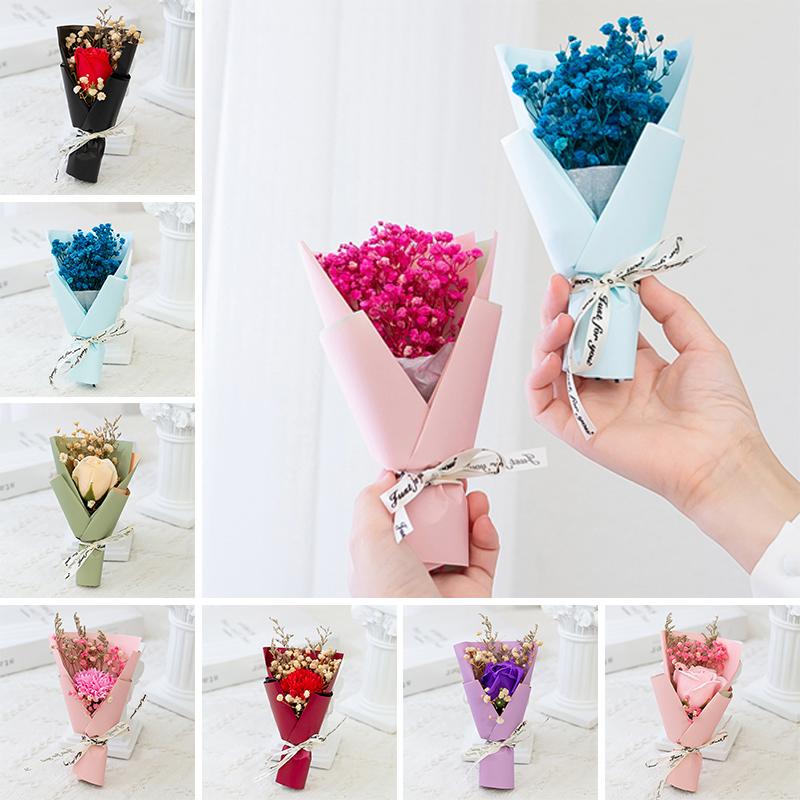 Мини-маленький букет из сухоцветов, сухая роза, ванна, цветы для тела, декор, товары для вечеринок, цветочное мыло, свадебное украшение, подарок, лучший сделай сам