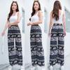Long Elephant Pants Adjustable Elastic High Waistband Strap Loose Leg Women Print Thailand Casual Streetwear Beach Bohemian Retro Vintage