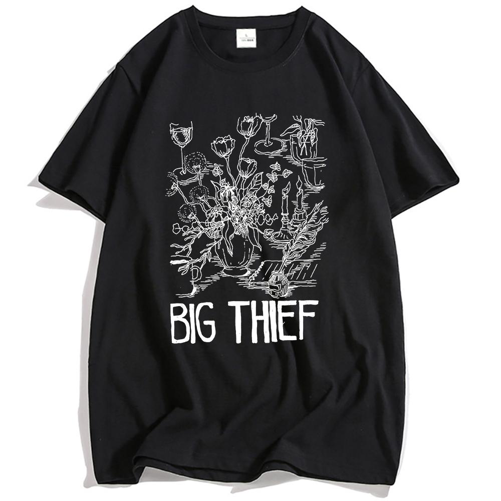 Big Thief Flowers Candles TShirt Short Sleeve Summer Unisex Tshirts Fashion Band Graphic Print T Shirt Oneck Unisex Streetwear
