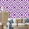 Free checkerboard wallpaper purple for living room and bedroom 50x1000