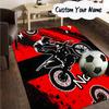 Custom Name Cartoon off-road vehicle fire truck Carpet, Chair Rug,Area Rug for Office Bedroom living rooms bedroom, Doormat decor Christmas fan gifts