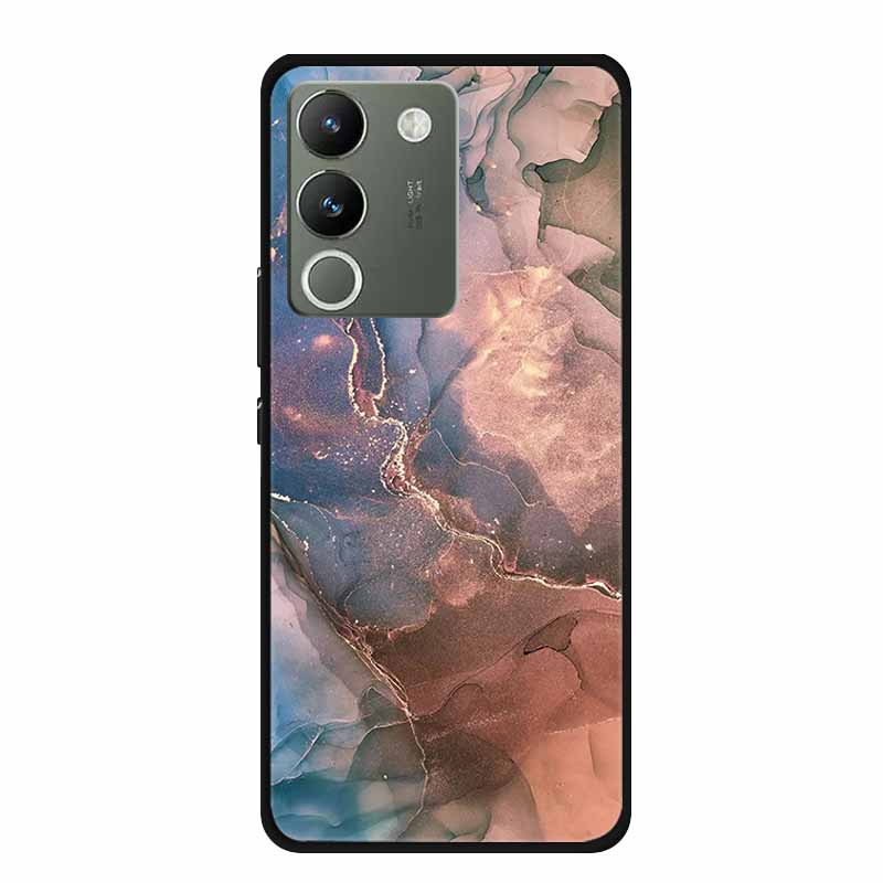 For Vivo V30 Lite 5G Case 6.67" Soft Silicone Marble TPU Phone Bag for vivo V30 Lite 5g V2314 Covers Luxury Protector V30Lite
