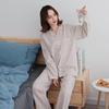 Двухслойная хлопковая марлевая пижама с длинным рукавом - Японский стиль Muji для пар (Весна осень)