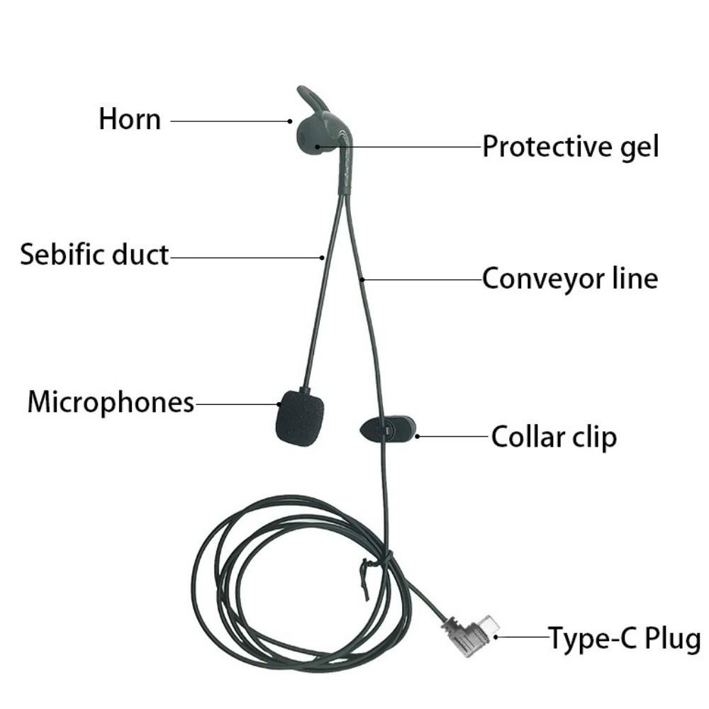 In-ear In-Ear Headphones Type-C Interface Helmet Headset Football Referee