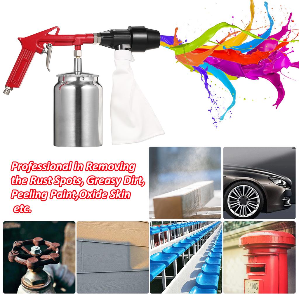 Комплект пескоструйной обработки Абразивный пескоструйный аппарат Пескоструйный аппарат с насадкой для удаления ржавчины Абразивный песок