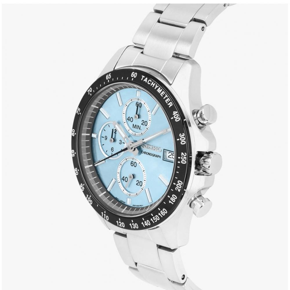 Seiko Мужские металлические часы Spirit Chronograph Sbtr029