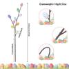 35CM Length Easter Egg Branch Fake Bouquets Egg Design Fake Plant Bouquet Artificial Branch Shape Vase Ornament Home Decor