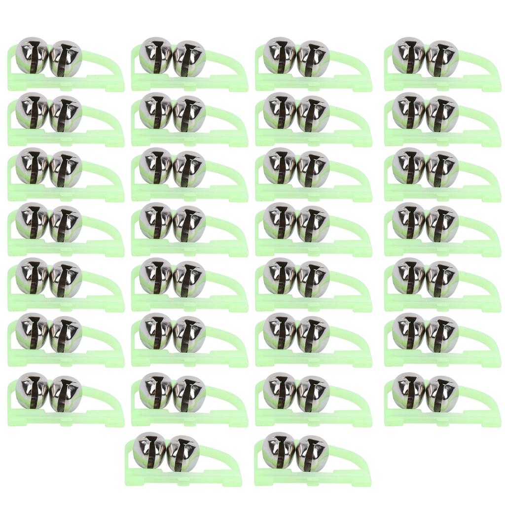 30 шт. Ночной сигнализатор поклевки для удочки, светящиеся двойные колокольчики, оповещение о приманке в форме лука