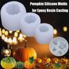 4PCS 3 Size Silicone Molds White 3d Leaf Shape Resin Molds Pumpkin Candle Molds  for Handmade Soap