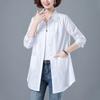 Women's Mid-length Casual Shirt Large Size Casual Loose Shirt