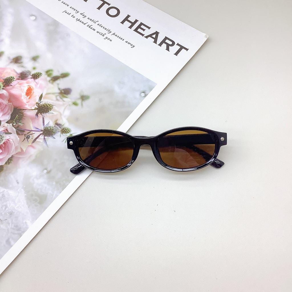 Модные детские солнцезащитные очки в овальной оправе с защитой от солнца и ультрафиолета Uv400, детские солнцезащитные очки для мальчиков и девочек