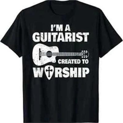 New Limited Christian Music Guitar Jesus Design Best T Shirt Vintage Top For Everyday Wear Homme Stretched Stylish