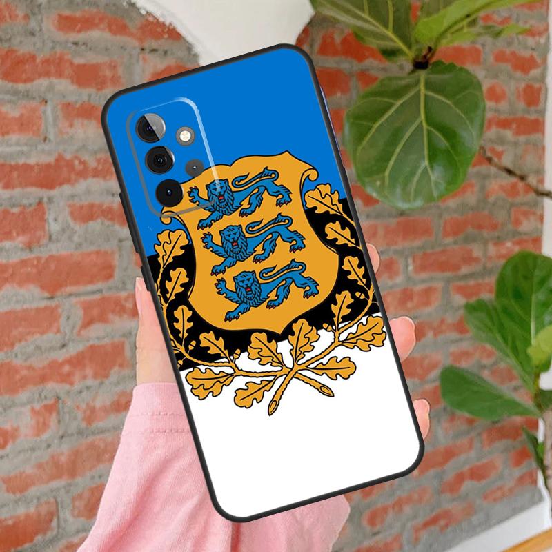 Estonia Coat of Arms Emblem Phone Case For Samsung Galaxy A54 A34 A14 A55 A35 A25 A15 A52 A32 A12 A51 A71 A13 A33 A53