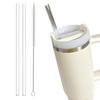 SCLAB Plastic Long Straws, Approximately 300mm, Two BPA-Free Straws + One Brush, Reusable, Healthy, Easy To Carry, Includes Cleaning Brush (Two Transl
