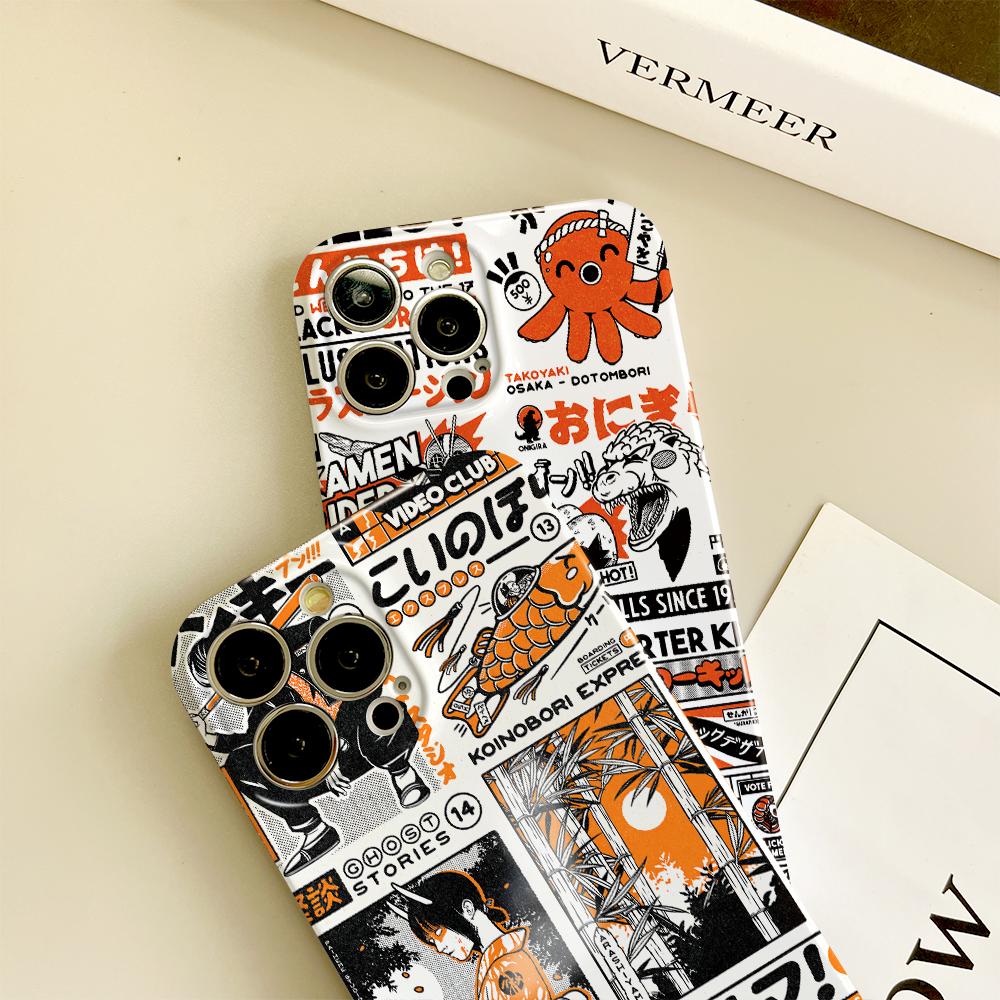 Универсальный чехол для телефона с пленкой и мультяшным модным дизайном, твердый чехол с полным покрытием, защитный чехол для камеры для iPhone, Samsung, Xiaomi, Poco, Redmi, Huawei, Honor