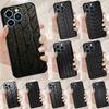 Черный чехол с текстурой протектора шины для iPhone 15 16 Pro Max 11 12 13 Mini 14 15 Pro Max 15 Plus XR 16e Задняя крышка телефона