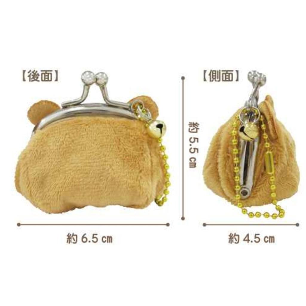 Уникальный мини-кошелек Rilakkuma Chairoikoguma на защелке, пушистый плюшевый кошелек RK-0031D