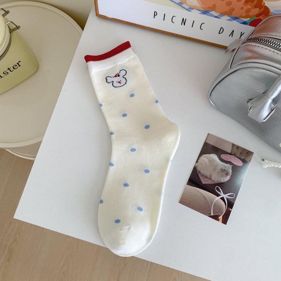 Белые Носки Носки Модные Милые Мультяшные Чулки Чистый Хлопок Горы Хлопковых Носков