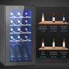 Wine Fridge Cellar for 15 Bottles, 44L Capacity, with Temperature Control and Adjustable Shelves, Black