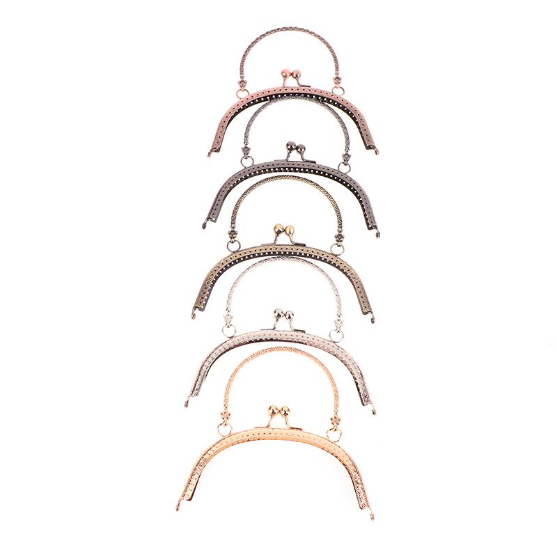 1 шт., 16,5 см, винтажная металлическая застежка с тиснением, арочный замок для сумок, застежка с ручками, аксессуары для поддержки запястья сумки