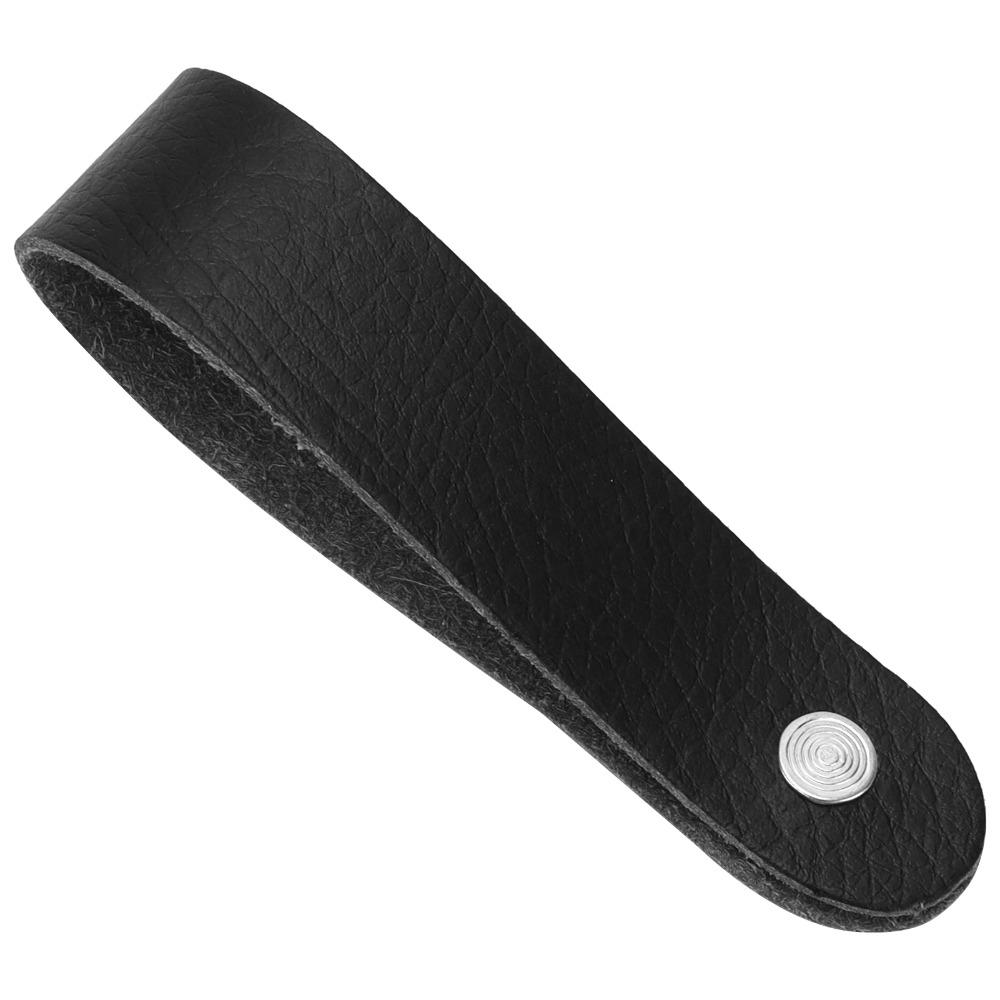 6PCS Leather Material Guitar Strap Holder Black Guitar Strap Lock Headstock Strap Tie For Guitars