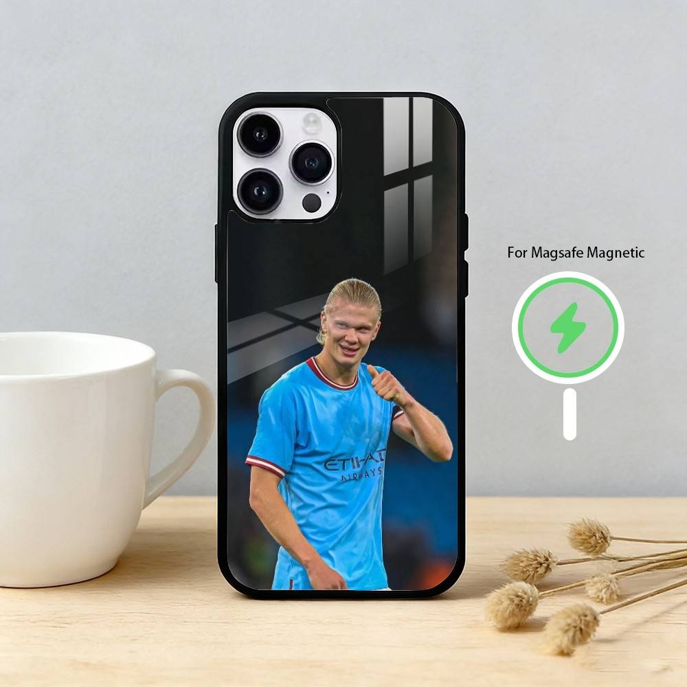 Чехол для телефона Звезда футбола Э-Эрлинг Х-Холанд Для iPhone 17,16,15,14,13,12,Plus,Pro,Max Для магнитной беспроводной зарядки