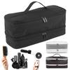 Hair Dryer Travel Carrying Case Hair Tools Organizer PU Leather Hair Dryer Organizer Bag Waterproof for Hair Dryer Attachments
