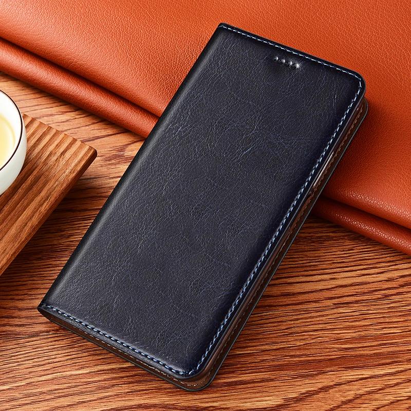 Чехол для телефона Samsung Galaxy S25 S24 S23 S22 S21 S20 FE Ultra Plus Edge Crazy Horse Натуральная кожа Магнитная книжка