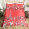 Watercolor Blue Sequin Duvet Cover Queen King Size Girls Teen Bedding Set Eiffel Tower Ombre Diamond Quilt Cover Home Decor
