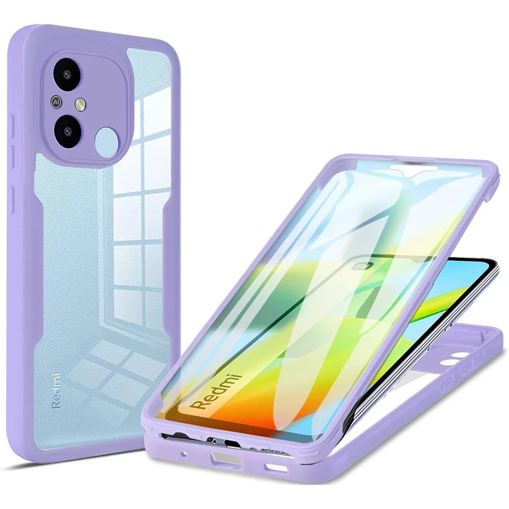 Противоударный чехол с полной защитой для Xiaomi 13T Redmi 13C 12C 10C Note 12S 4G 12 Pro Plus 11 11S 10 10S 10A 9 9C NFC A1 Poco F5 X5 Pro 5G двойная крышка